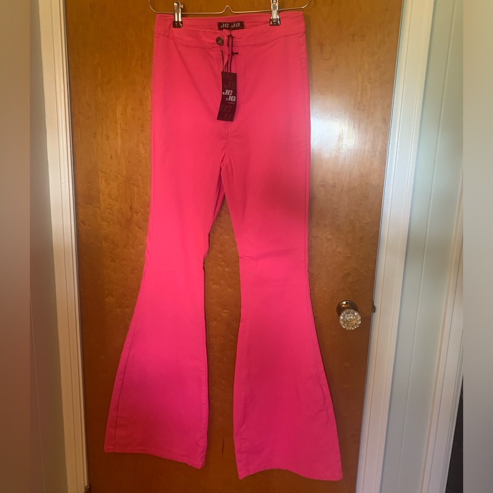 Flare hot pink pants